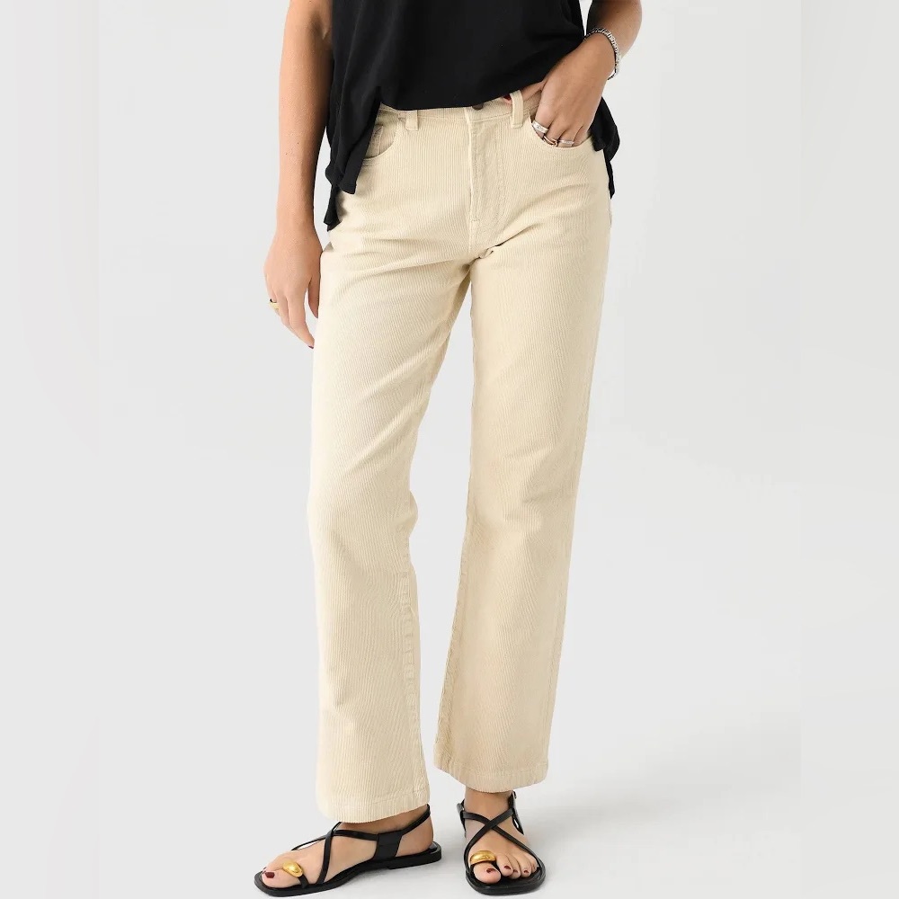 Faherty Women's SoftStretch Cord Flare Pants in Summer Sand